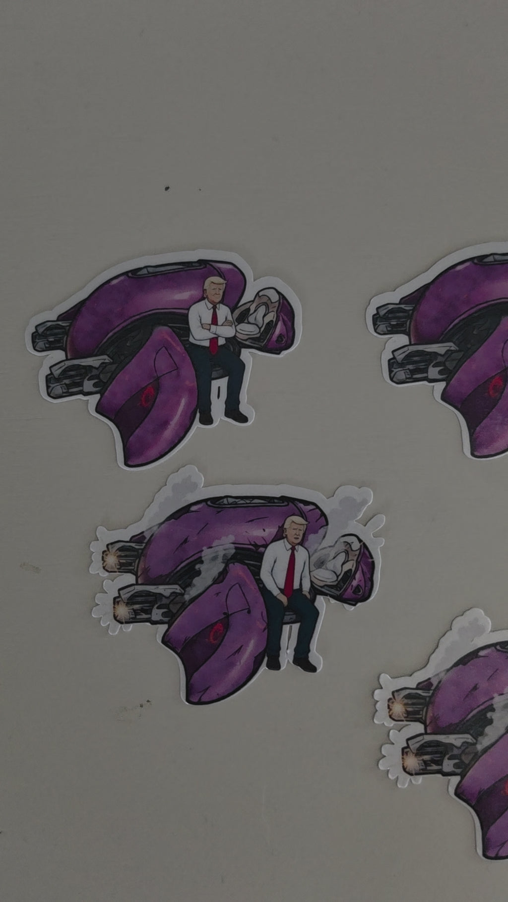 Halo Trump inspired Fan stickers pack of 2
