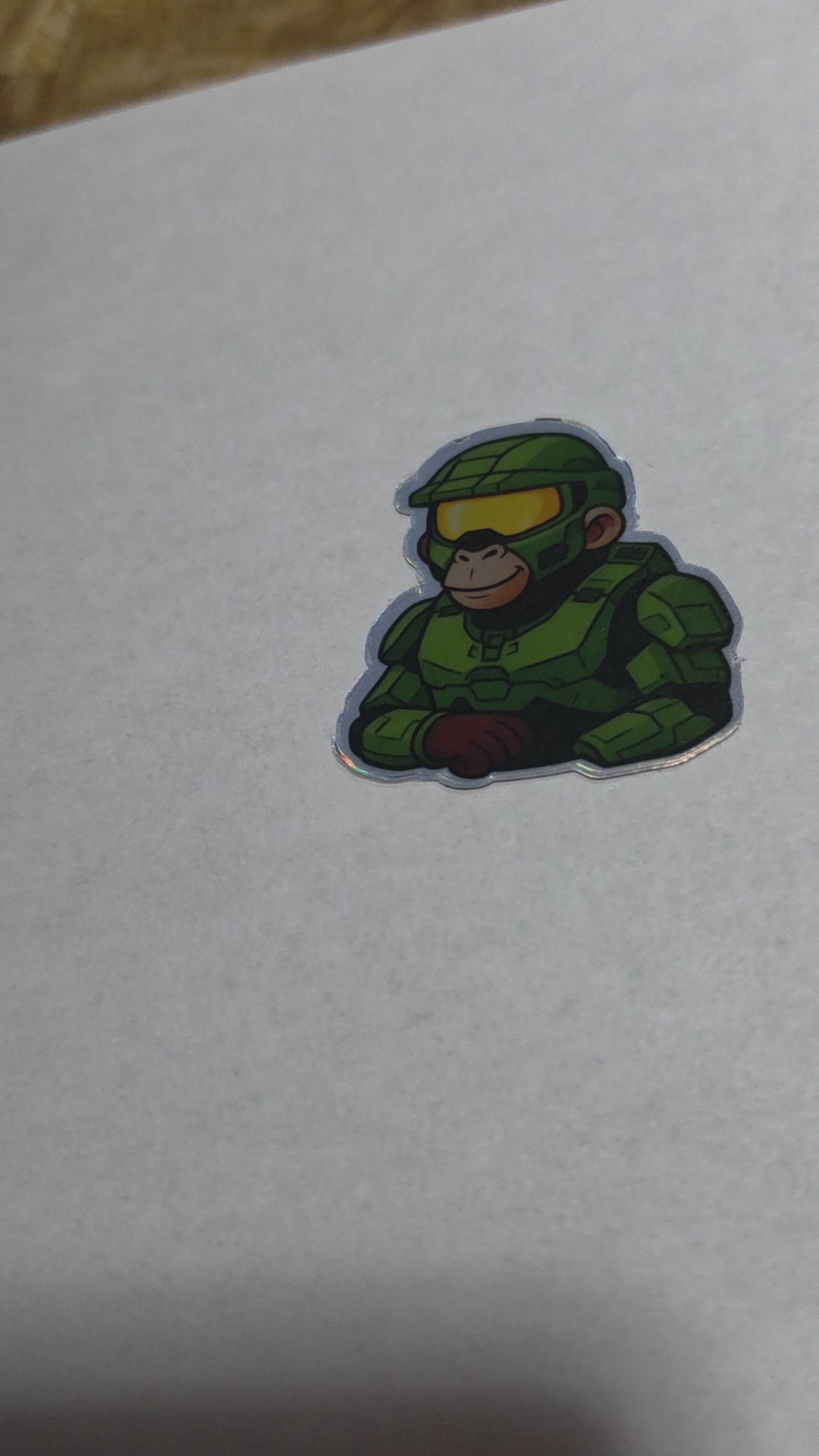 Halo inspired Monkey chief sticker Holographic