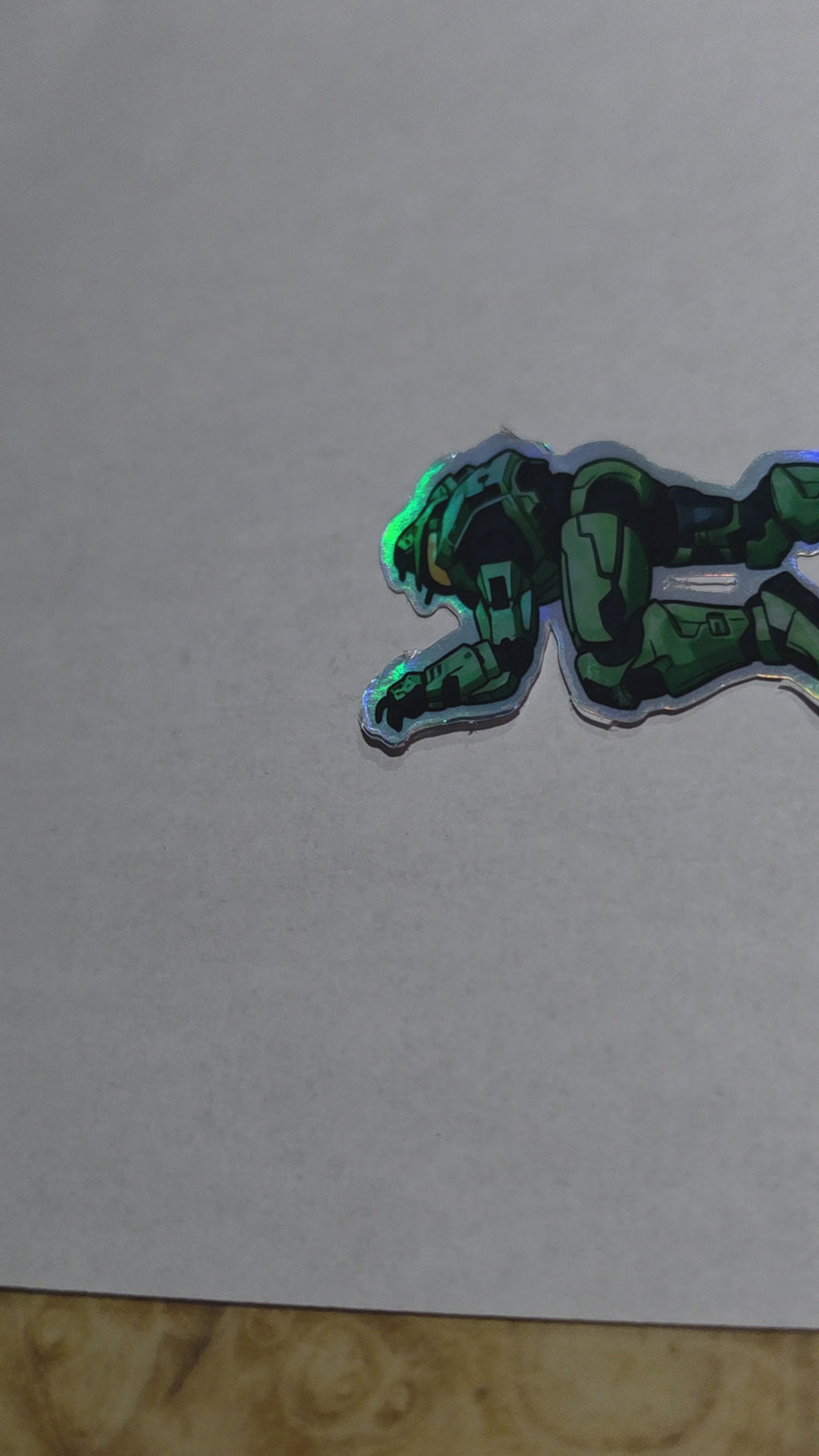Halo inspired dead chief holo sticker
