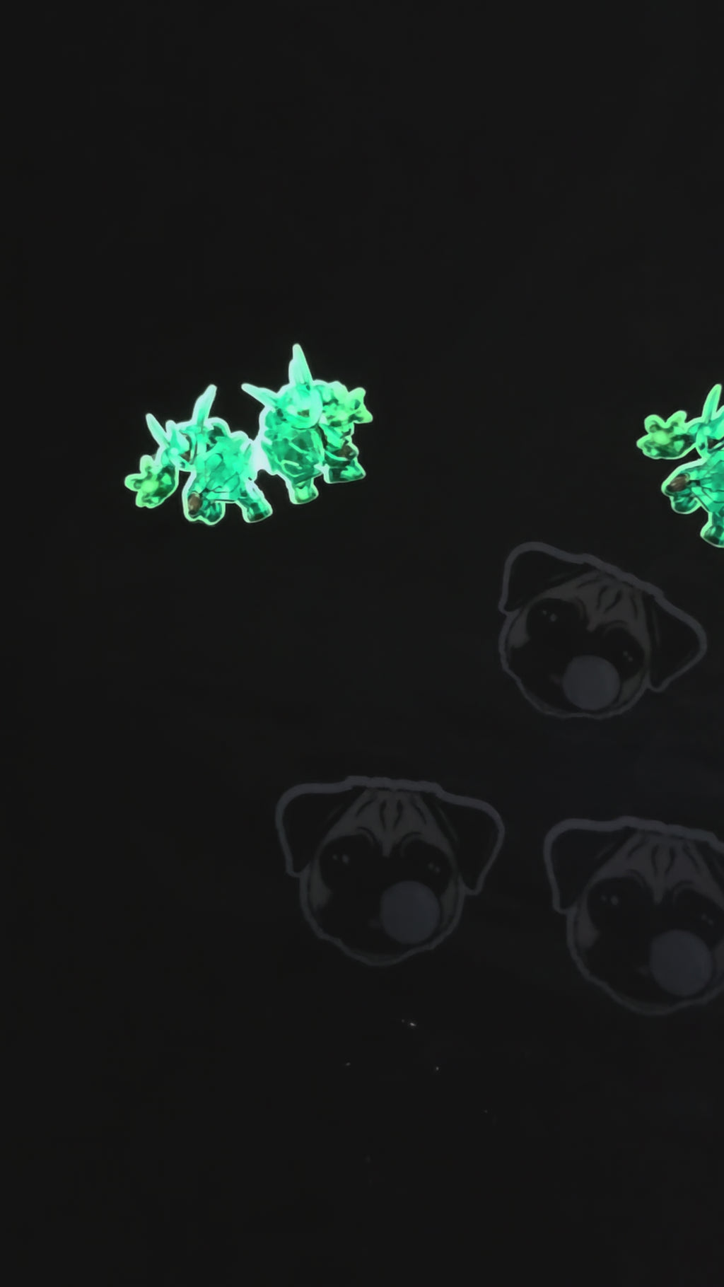Glow in the Dark Holographic Halo hunter inspired stickers