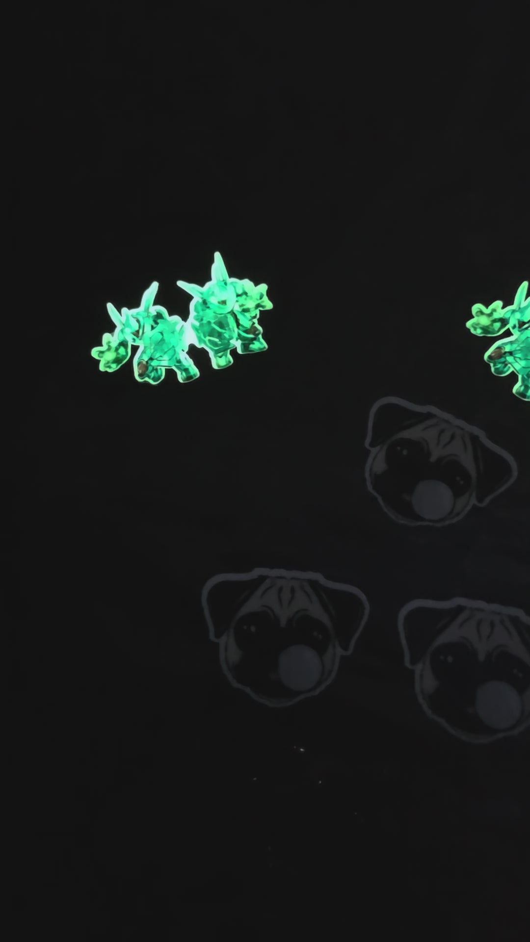 Glow in the Dark Holographic Halo hunter inspired stickers