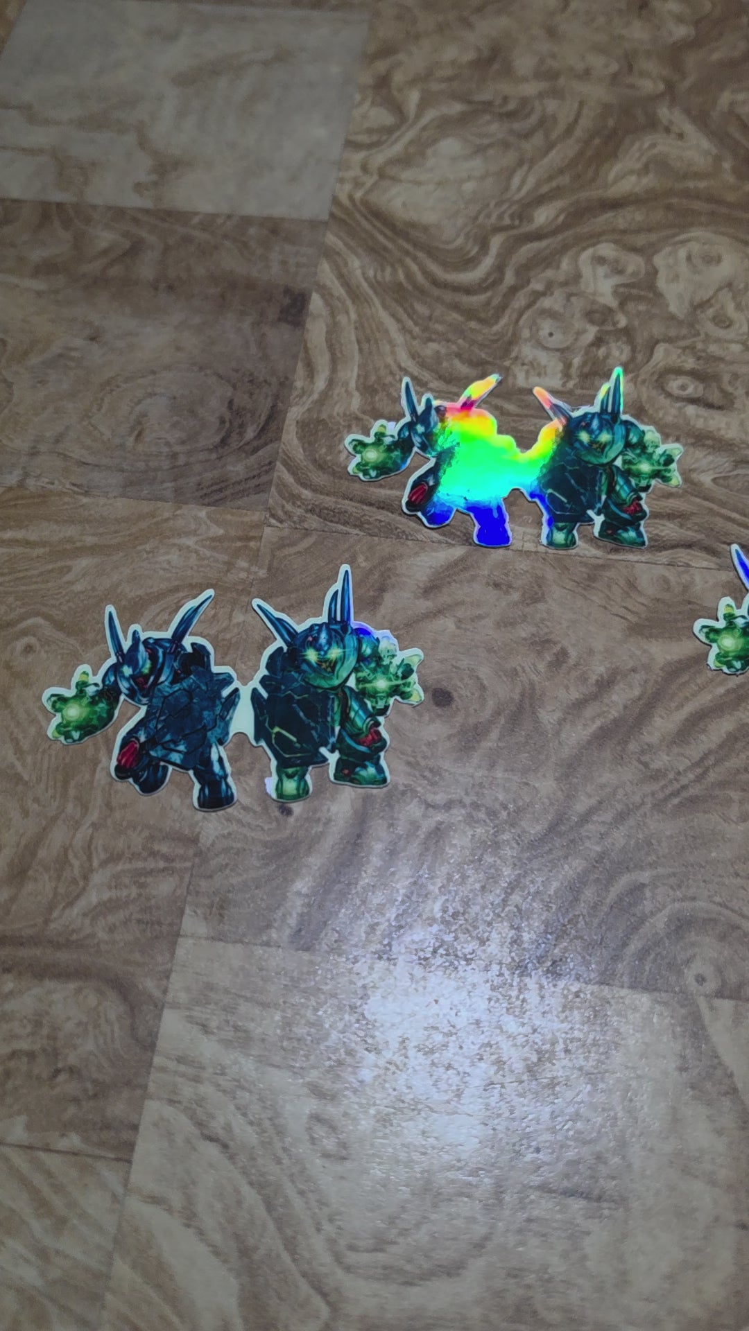 Glow in the Dark Holographic Halo hunter inspired stickers