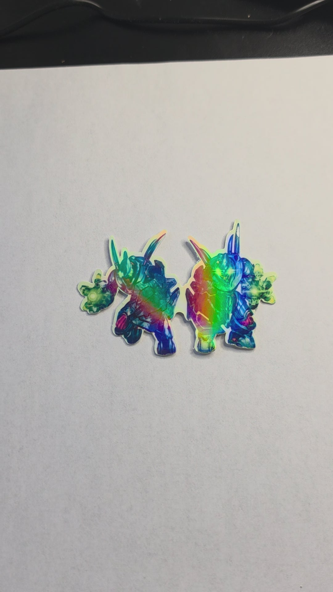 Glow in the Dark Holographic Halo hunter inspired stickers