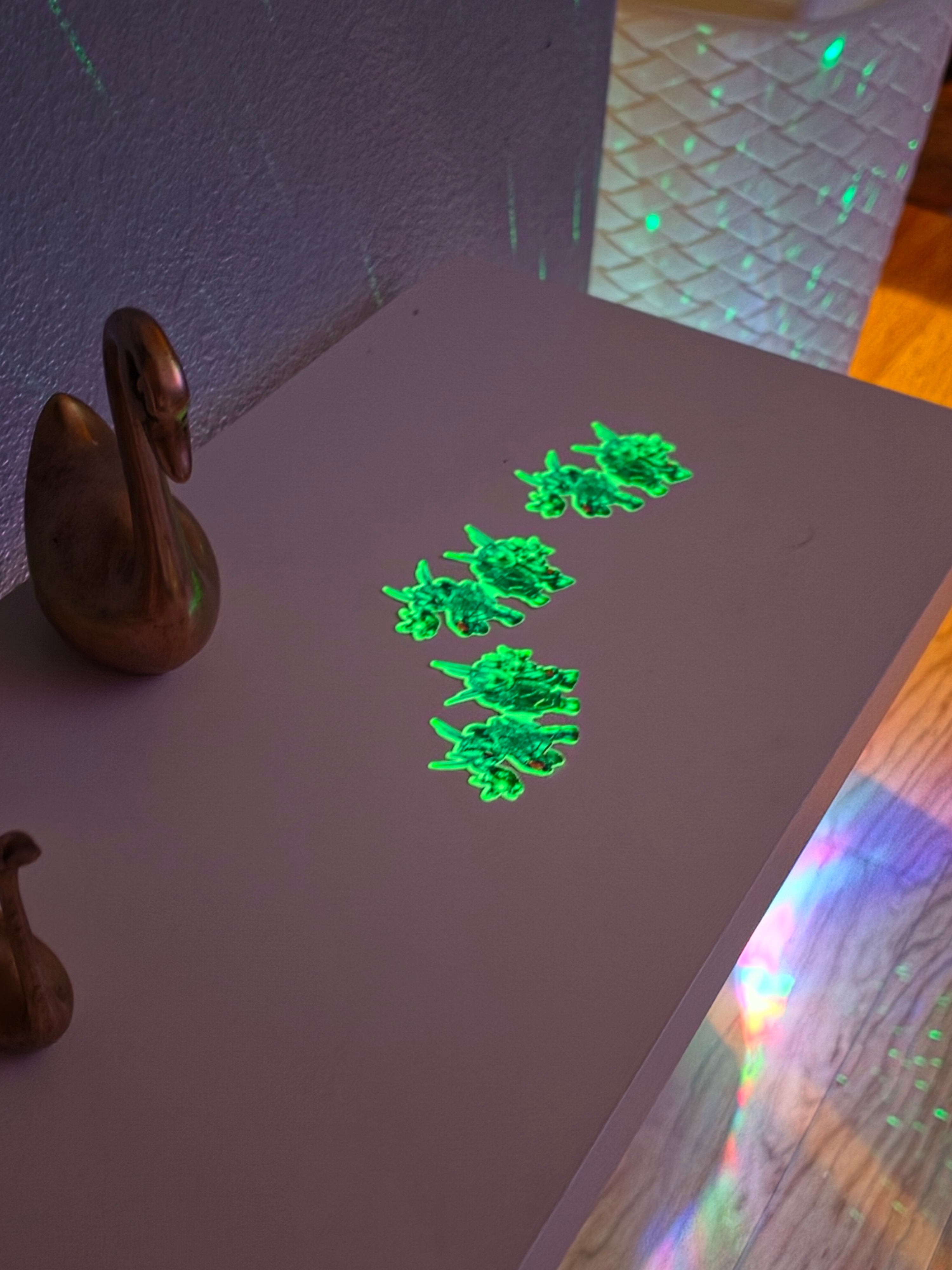 Glow in the Dark Holographic Halo hunter inspired stickers