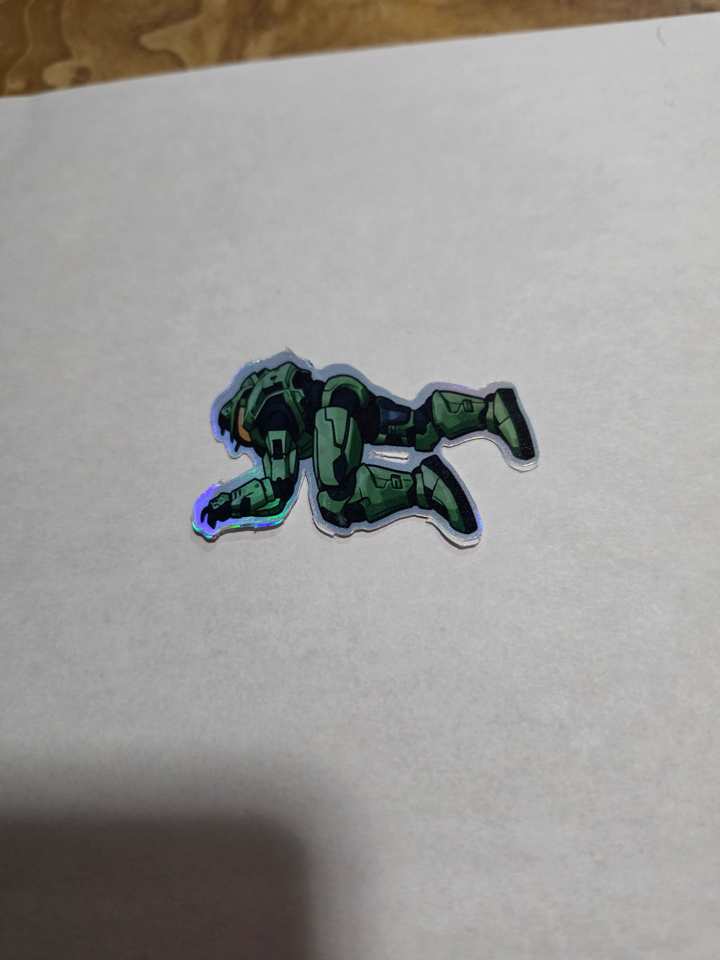 Halo inspired dead chief holo sticker