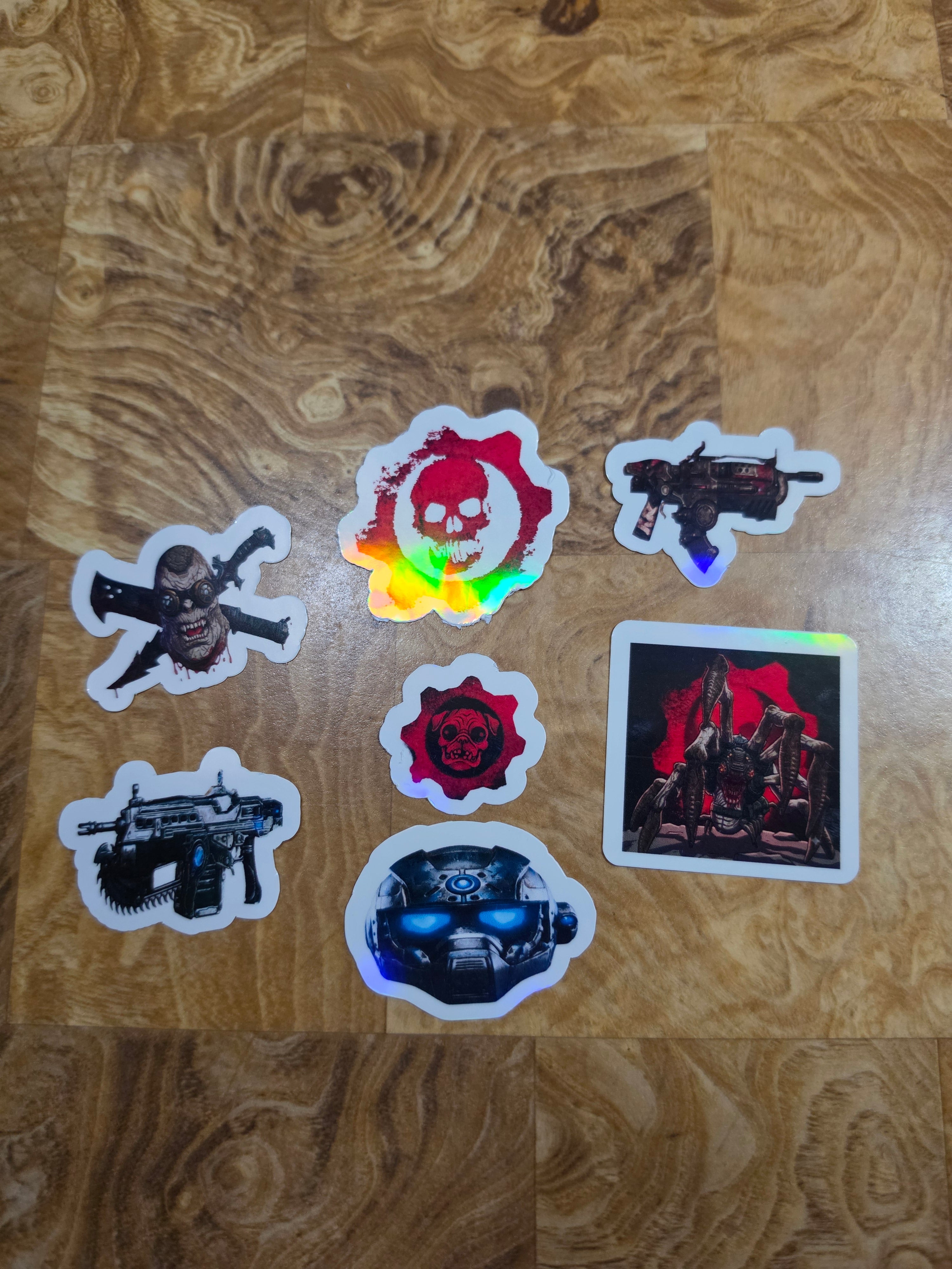 Gears Inspired Holographic pack of 6