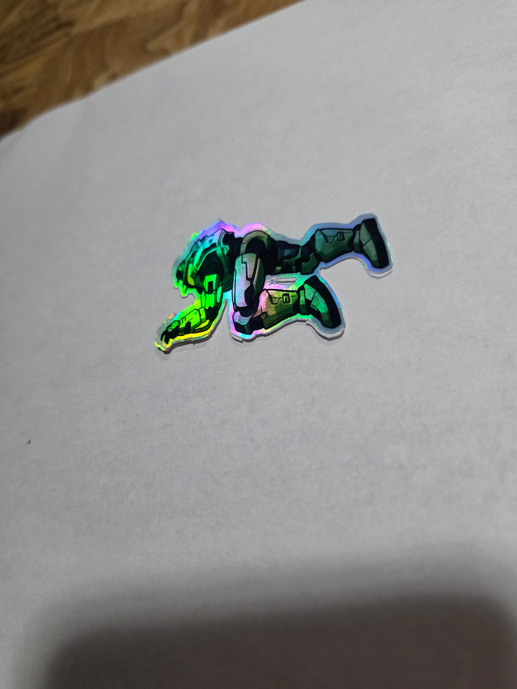 Halo inspired dead chief holo sticker