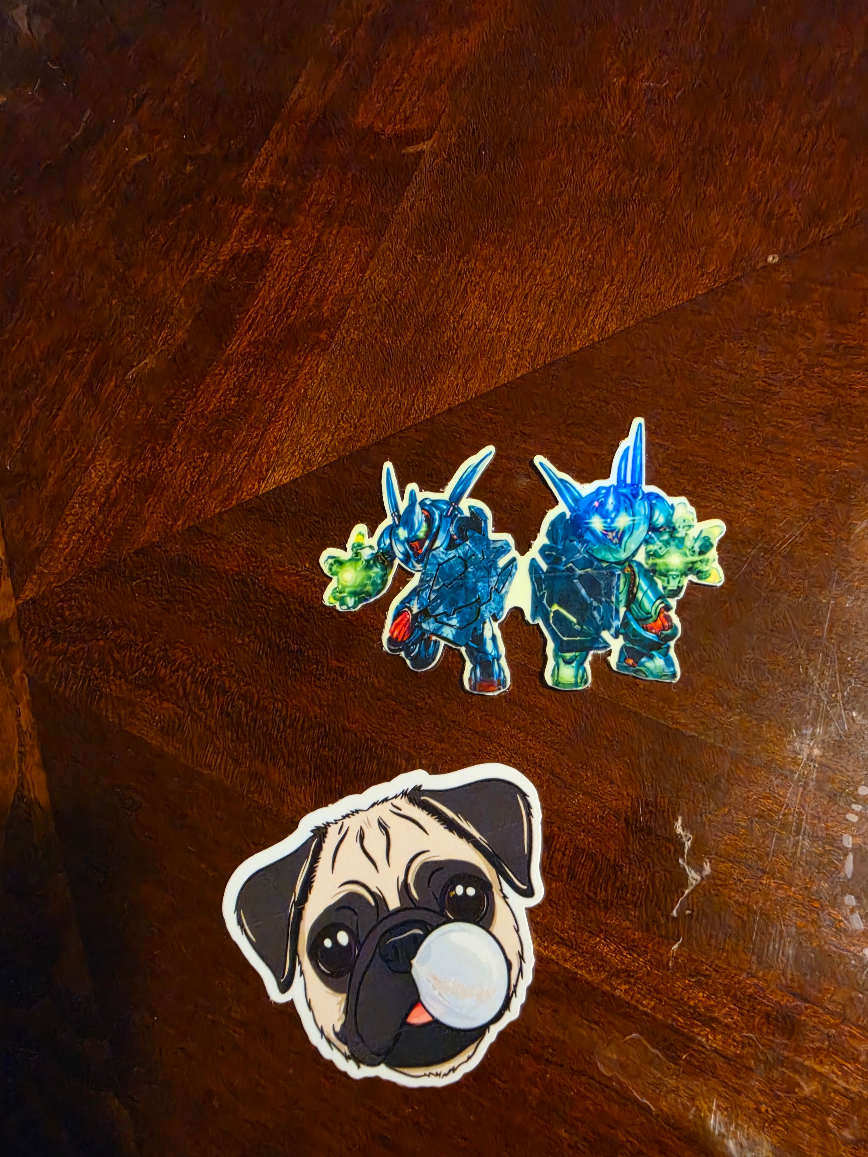 Glow in the Dark Holographic Halo hunter inspired stickers
