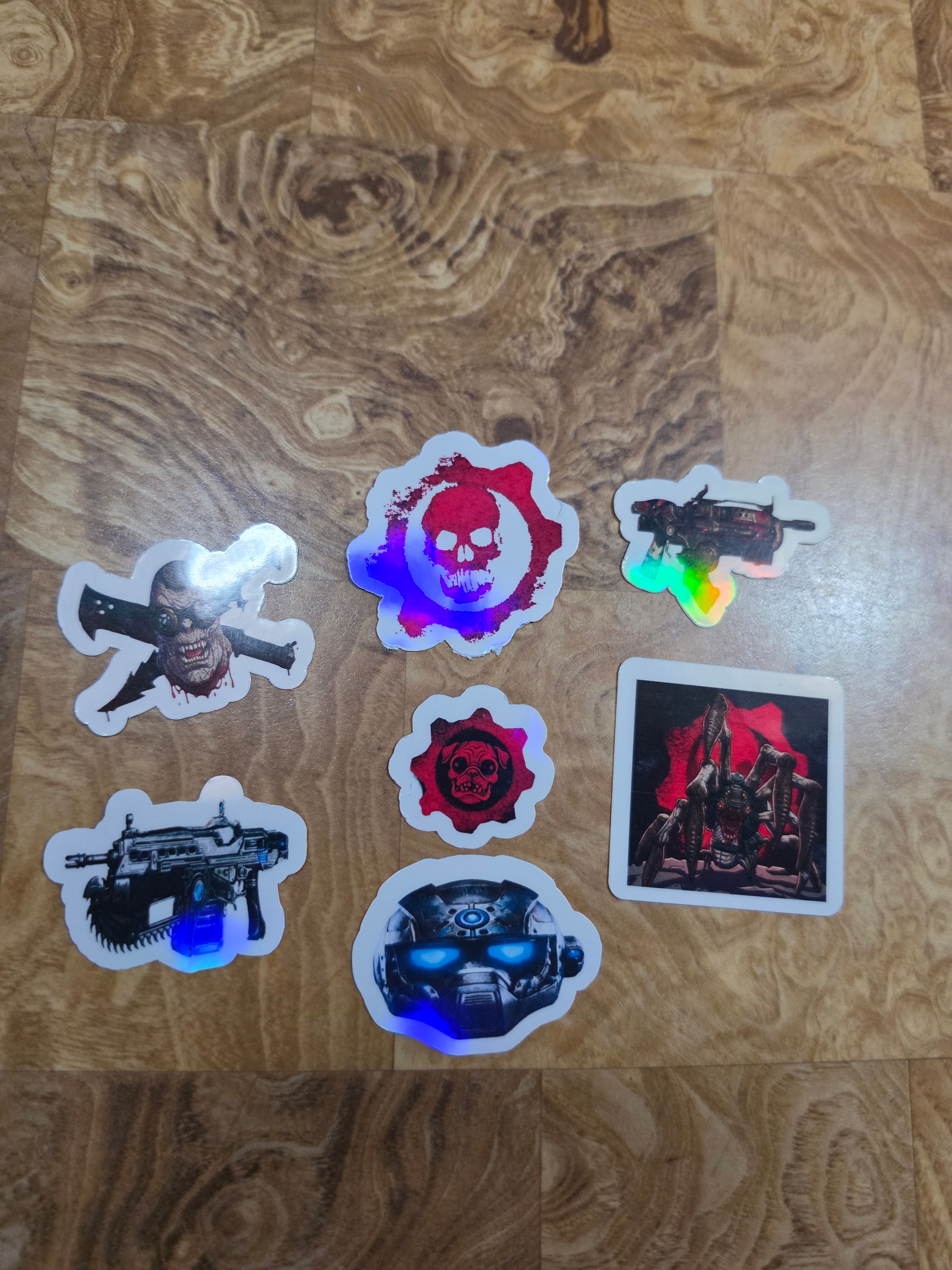 Gears Inspired Holographic pack of 6