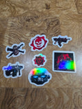 Gears Inspired Holographic pack of 6