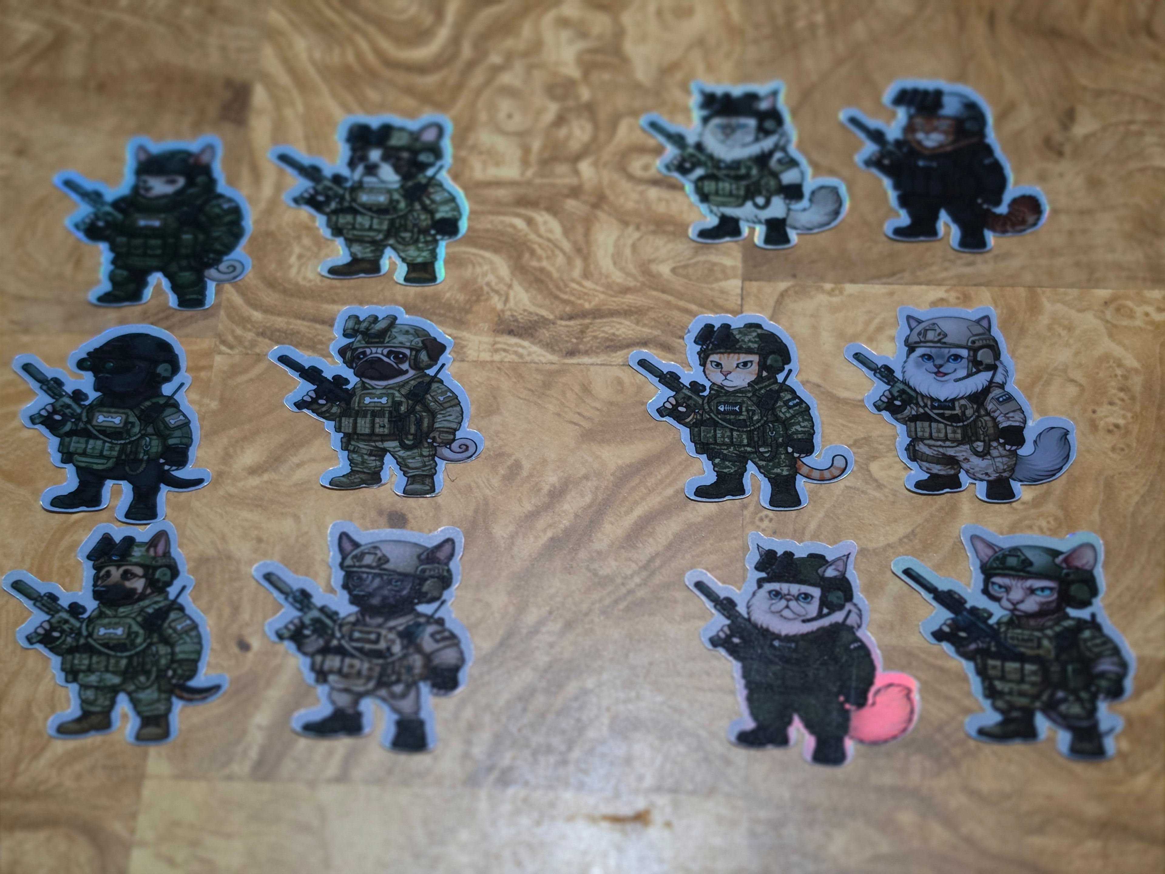 Cod Inspired dog and cat stickers