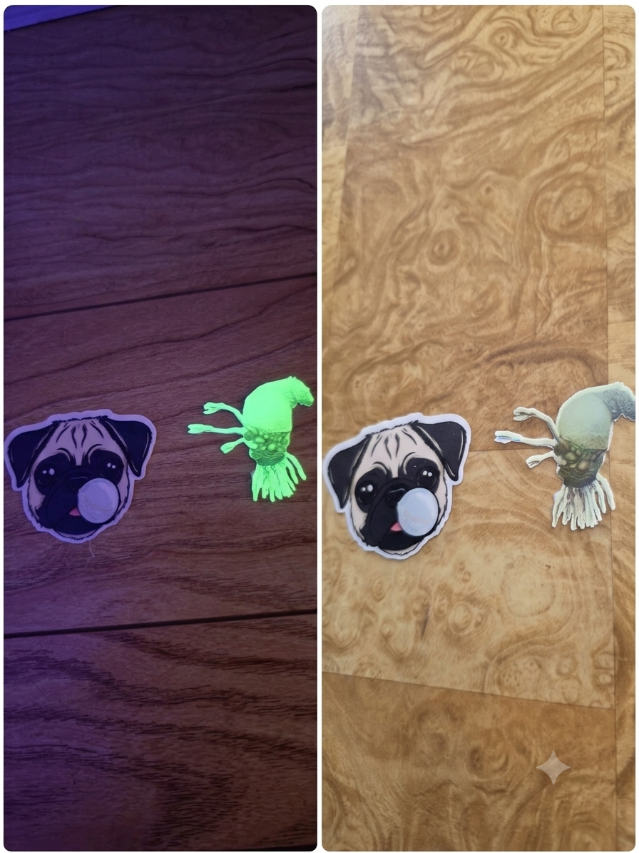 Halloween holographic Glow-in-the-dark Halo inspired flood sticker