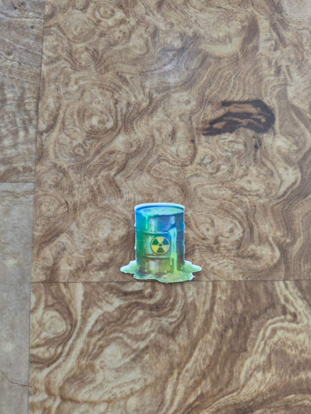 Glow in the Dark Holographic hazardous waste barrel stickers