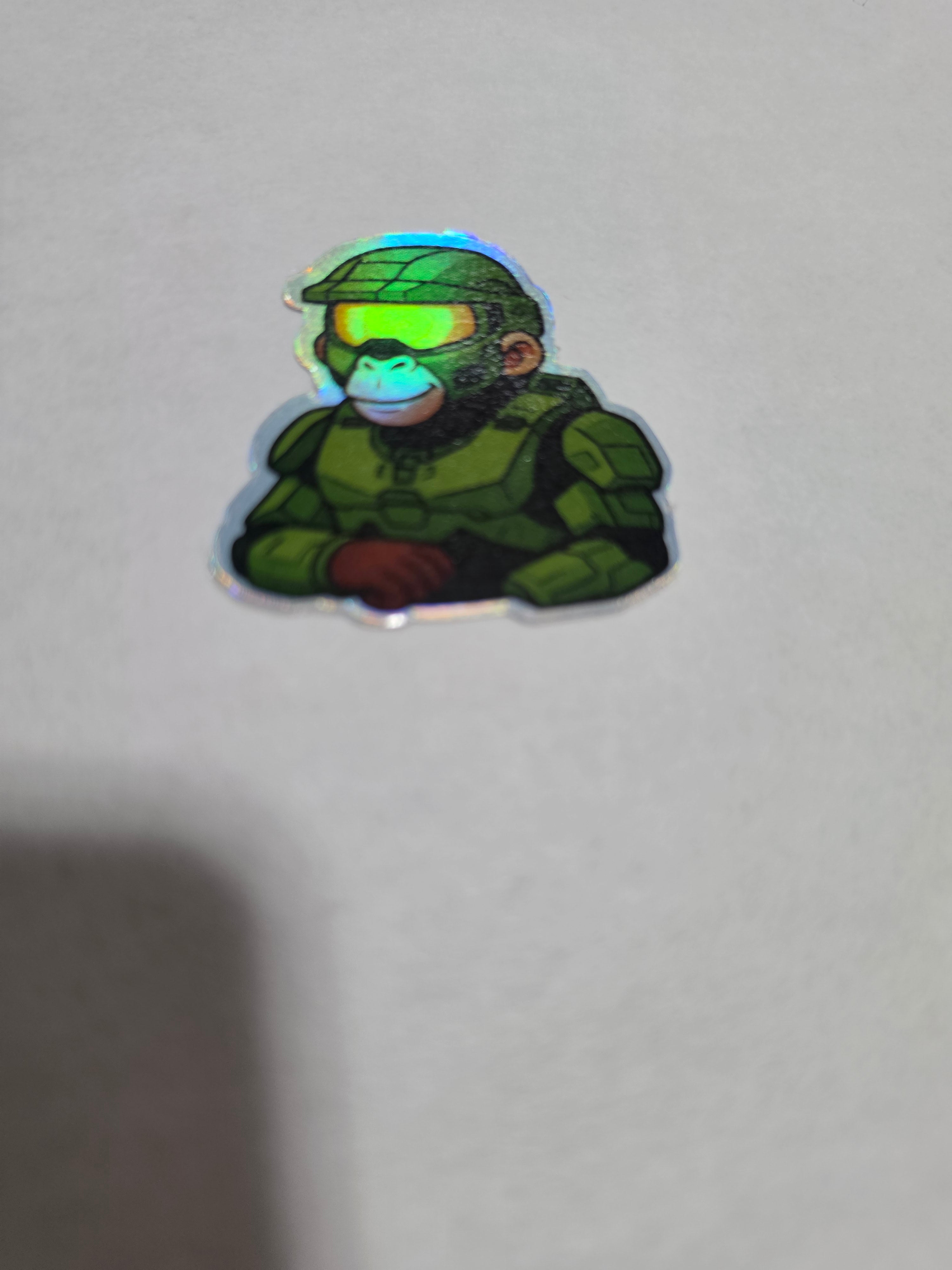 Halo inspired Monkey chief sticker Holographic