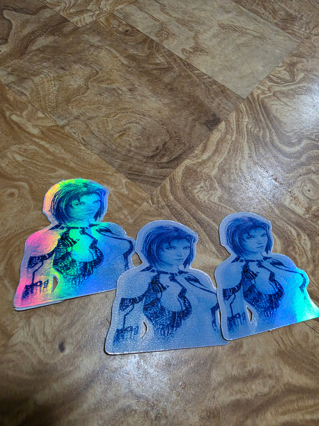 Holographic Halo inspired ai stickers