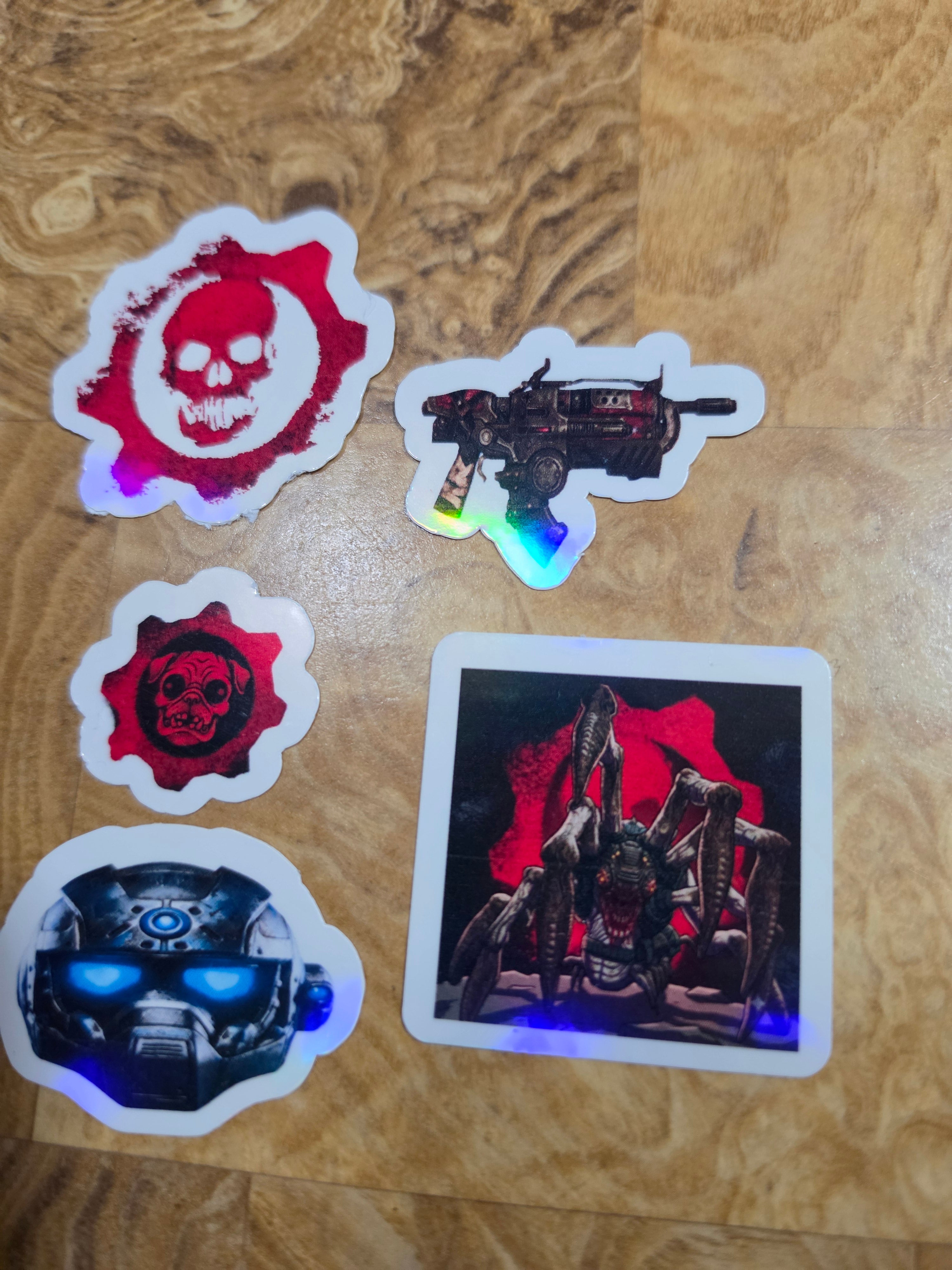 Gears Inspired Holographic pack of 6