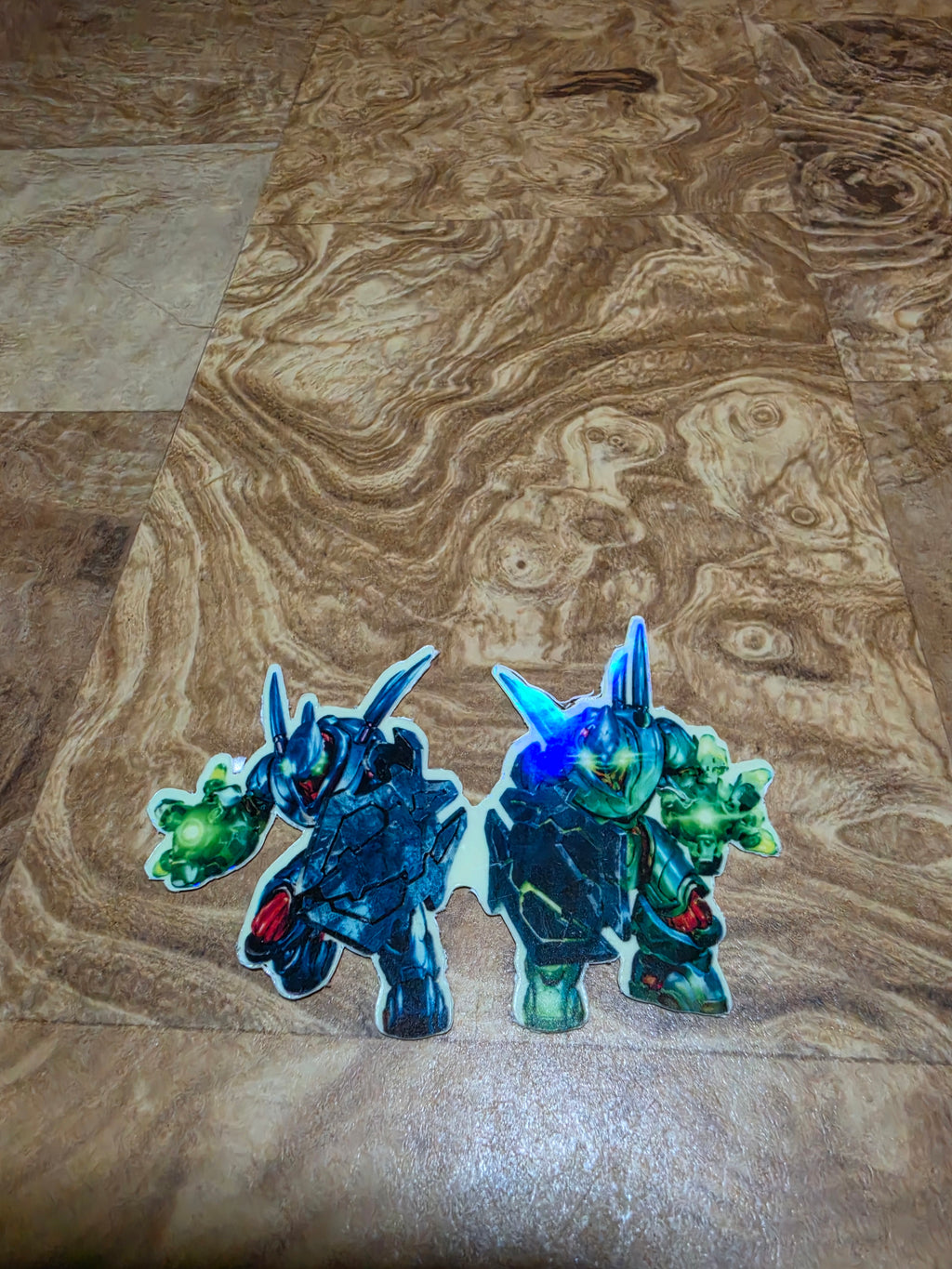 Glow in the Dark Holographic Halo hunter inspired stickers