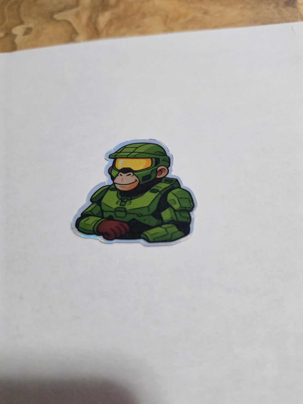 Halo inspired Monkey chief sticker Holographic