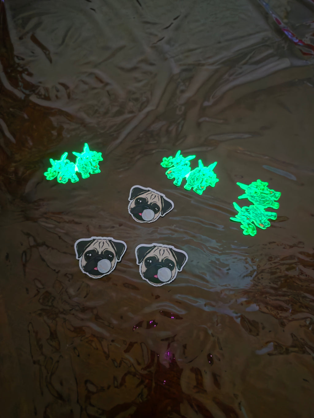 Glow in the Dark Holographic Halo hunter inspired stickers