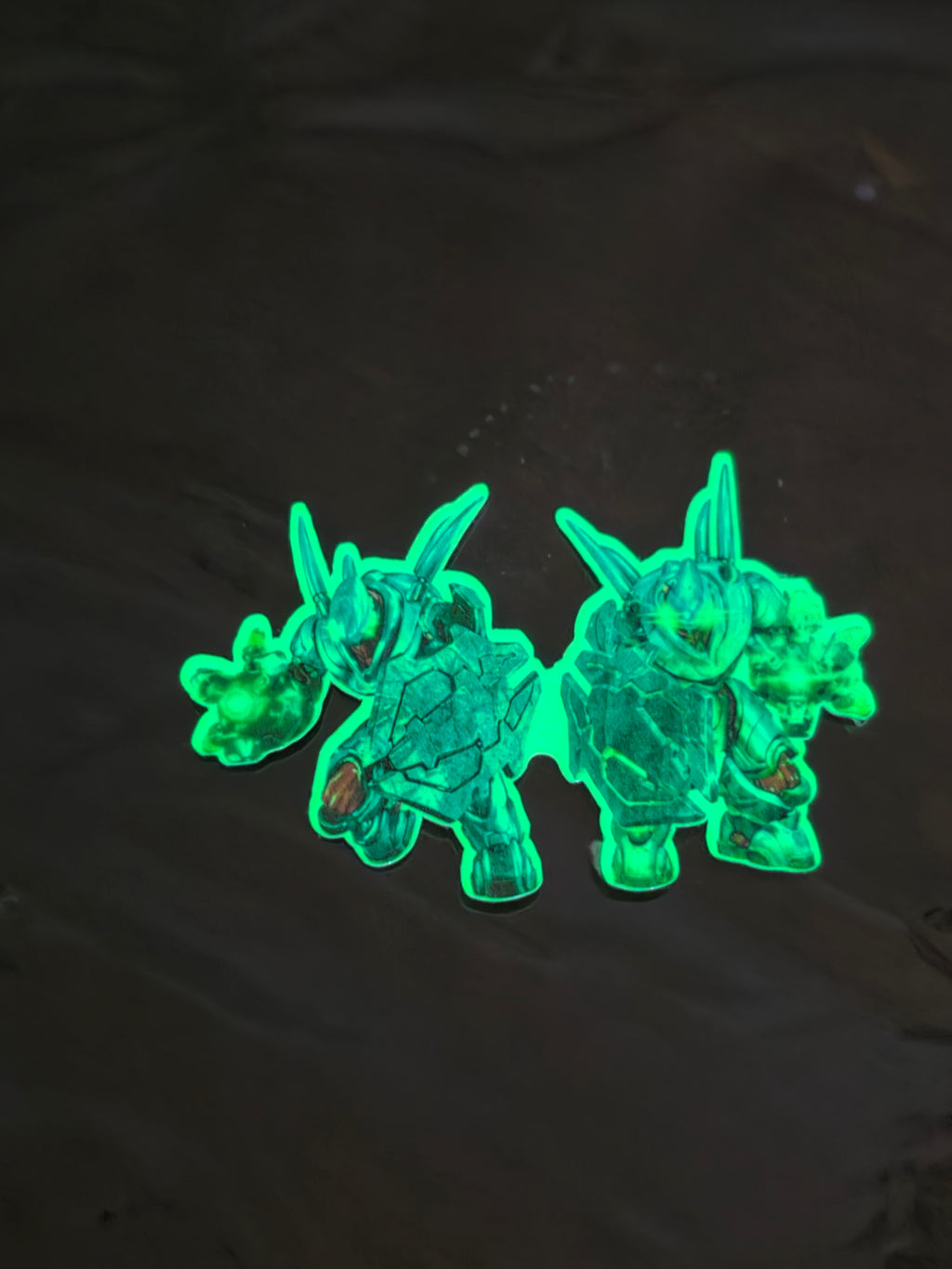 Glow in the Dark Holographic Halo hunter inspired stickers