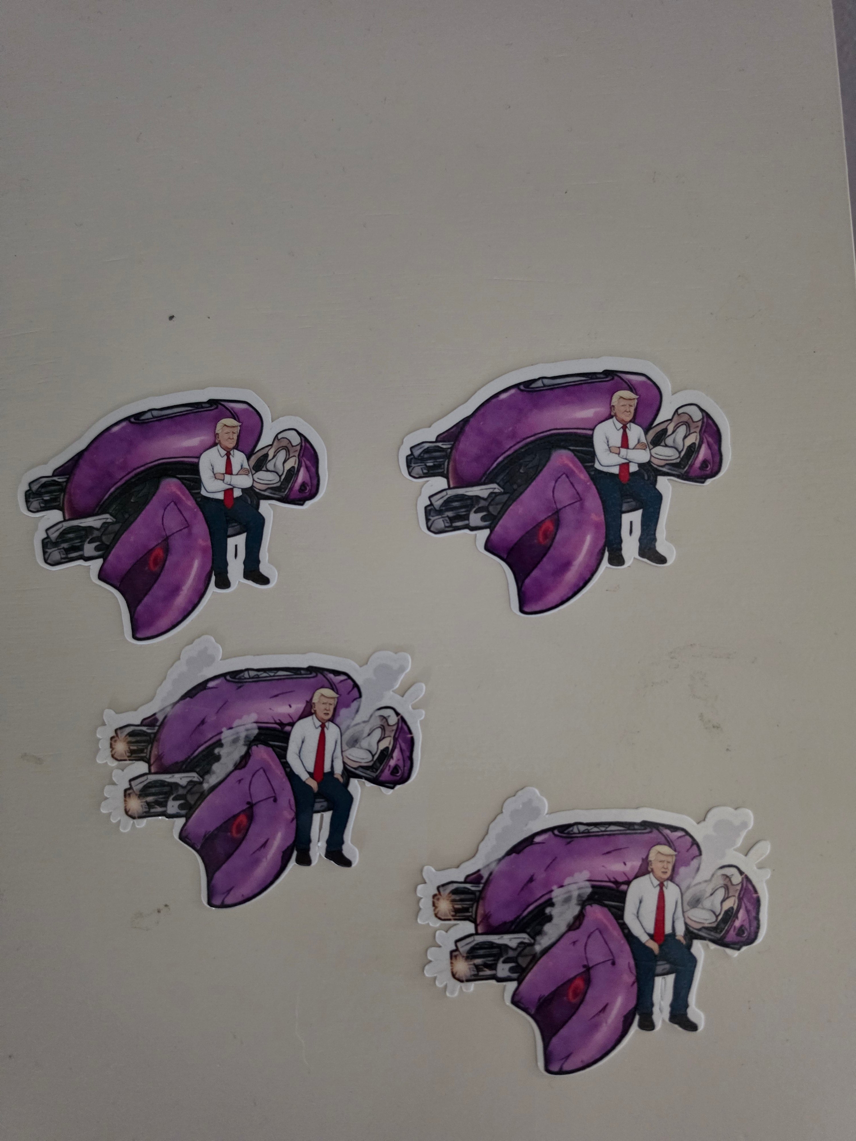 Halo Trump inspired Fan stickers pack of 2