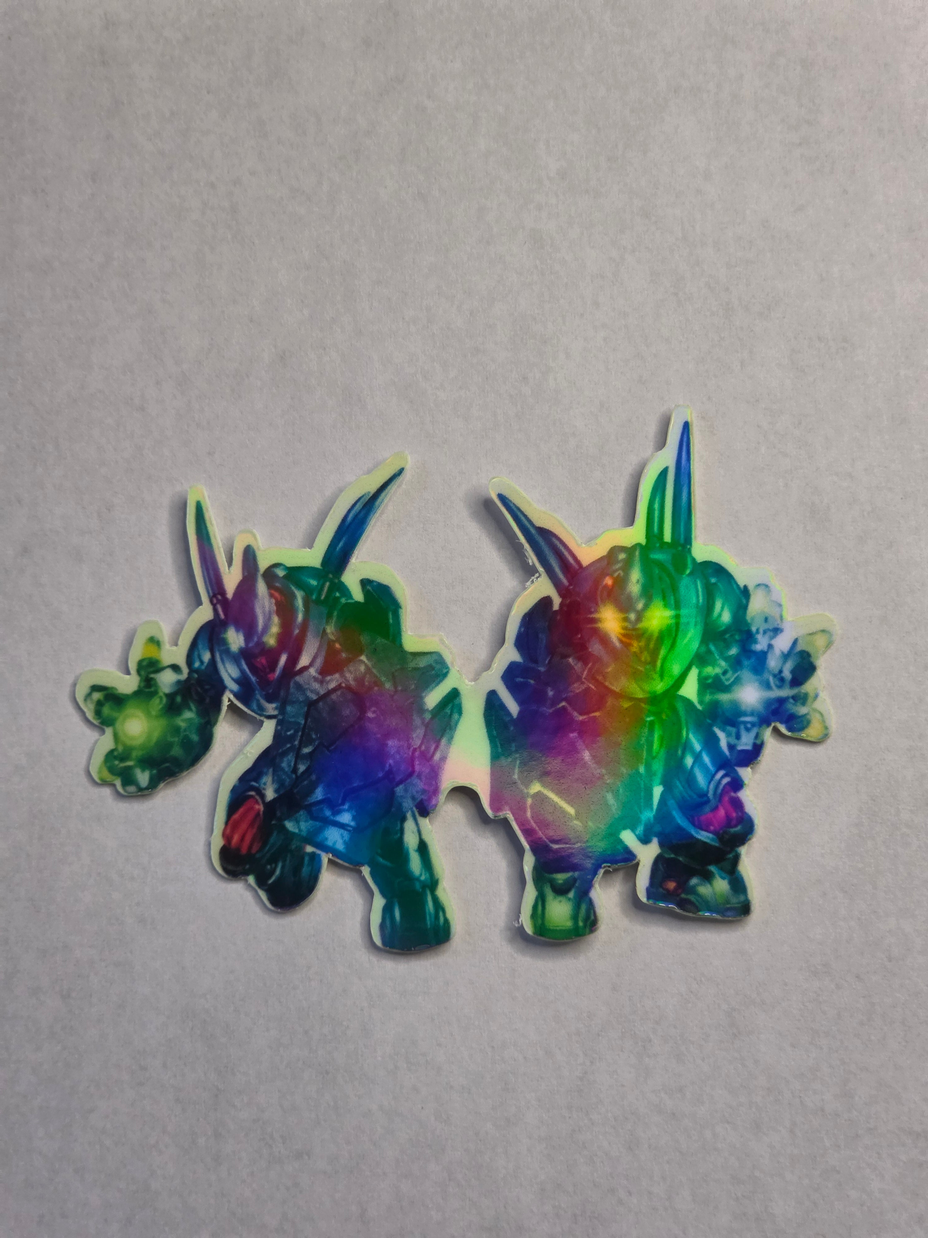 Glow in the Dark Holographic Halo hunter inspired stickers