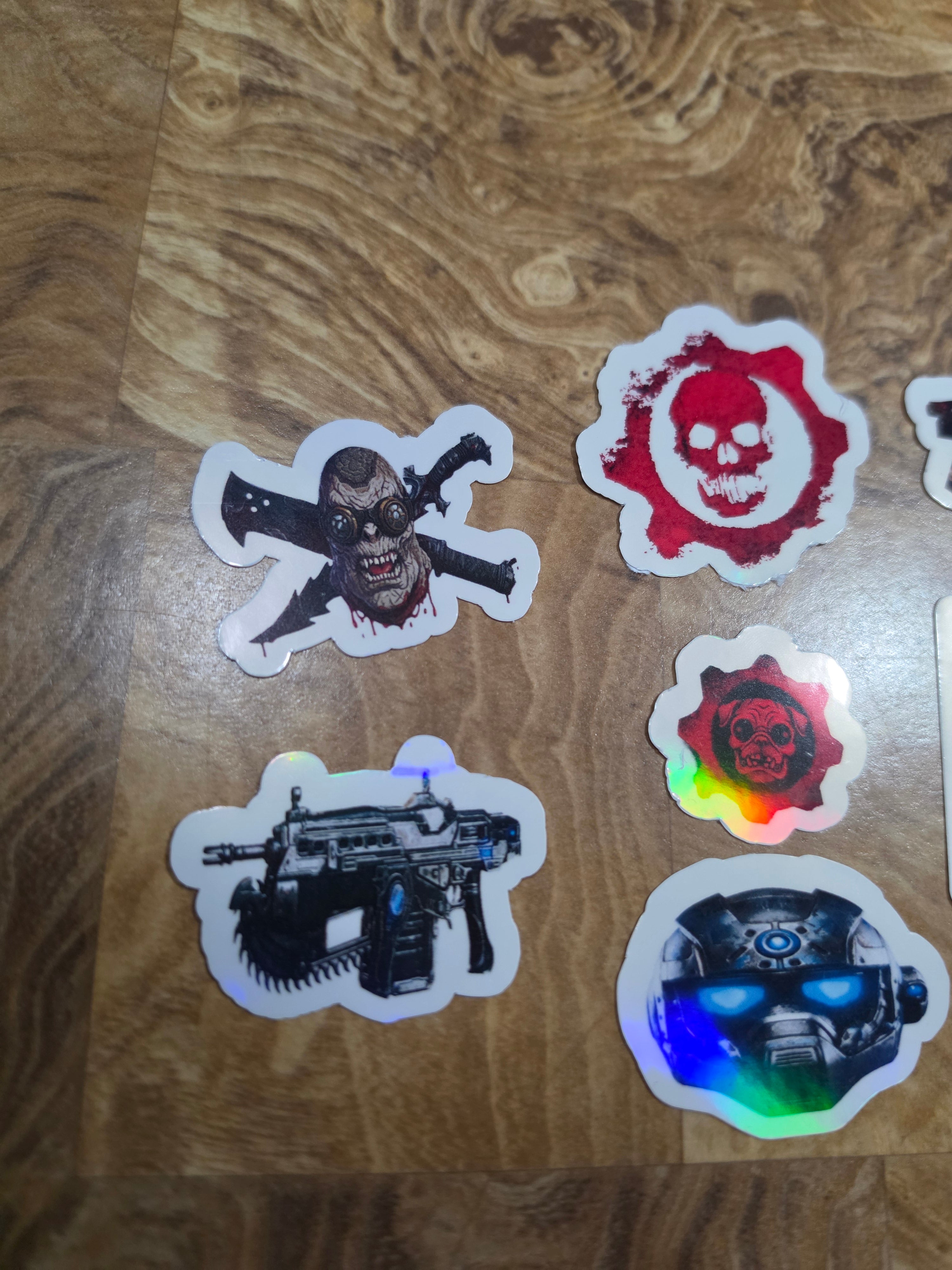 Gears Inspired Holographic pack of 6