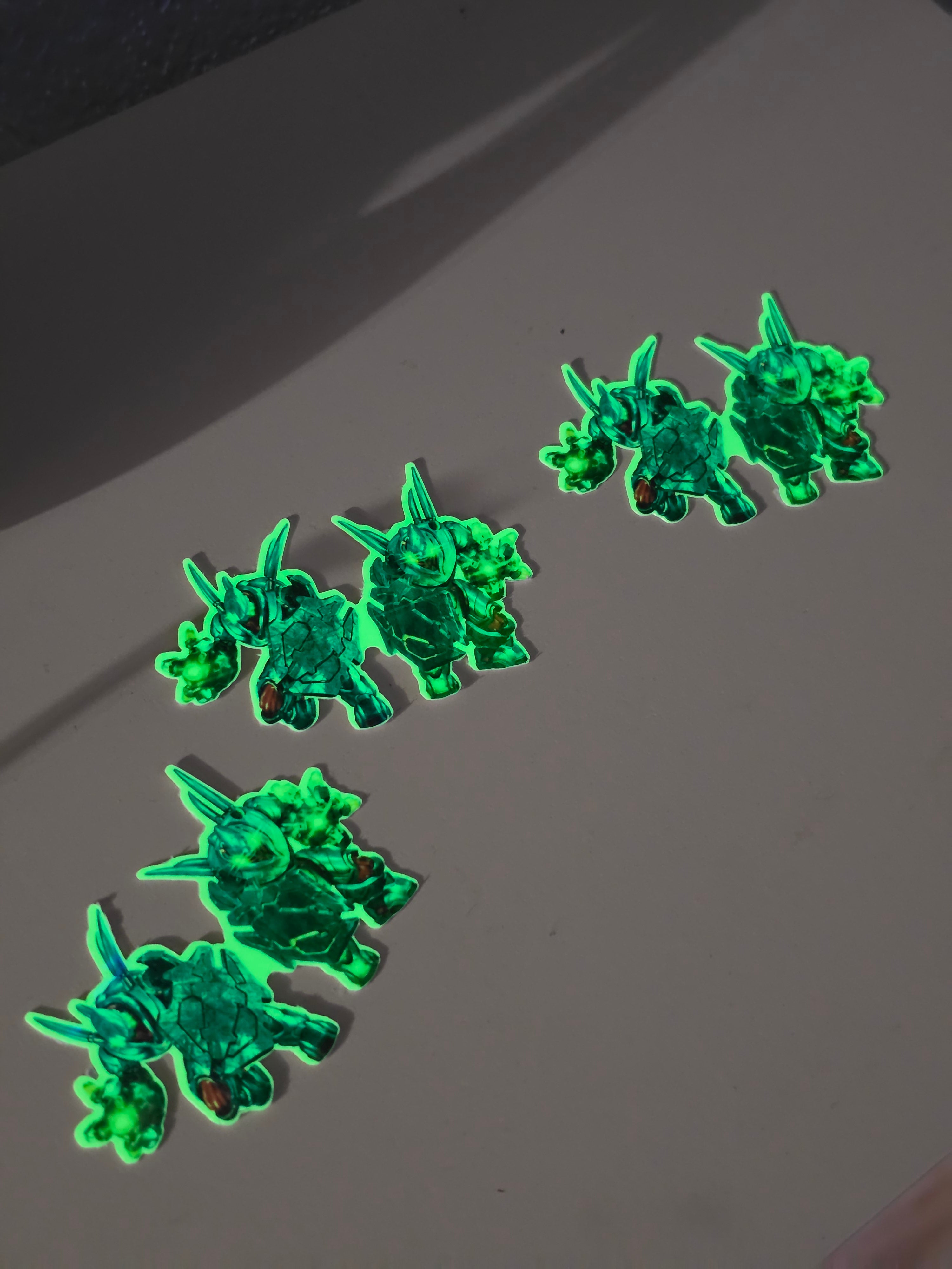 Glow in the Dark Holographic Halo hunter inspired stickers