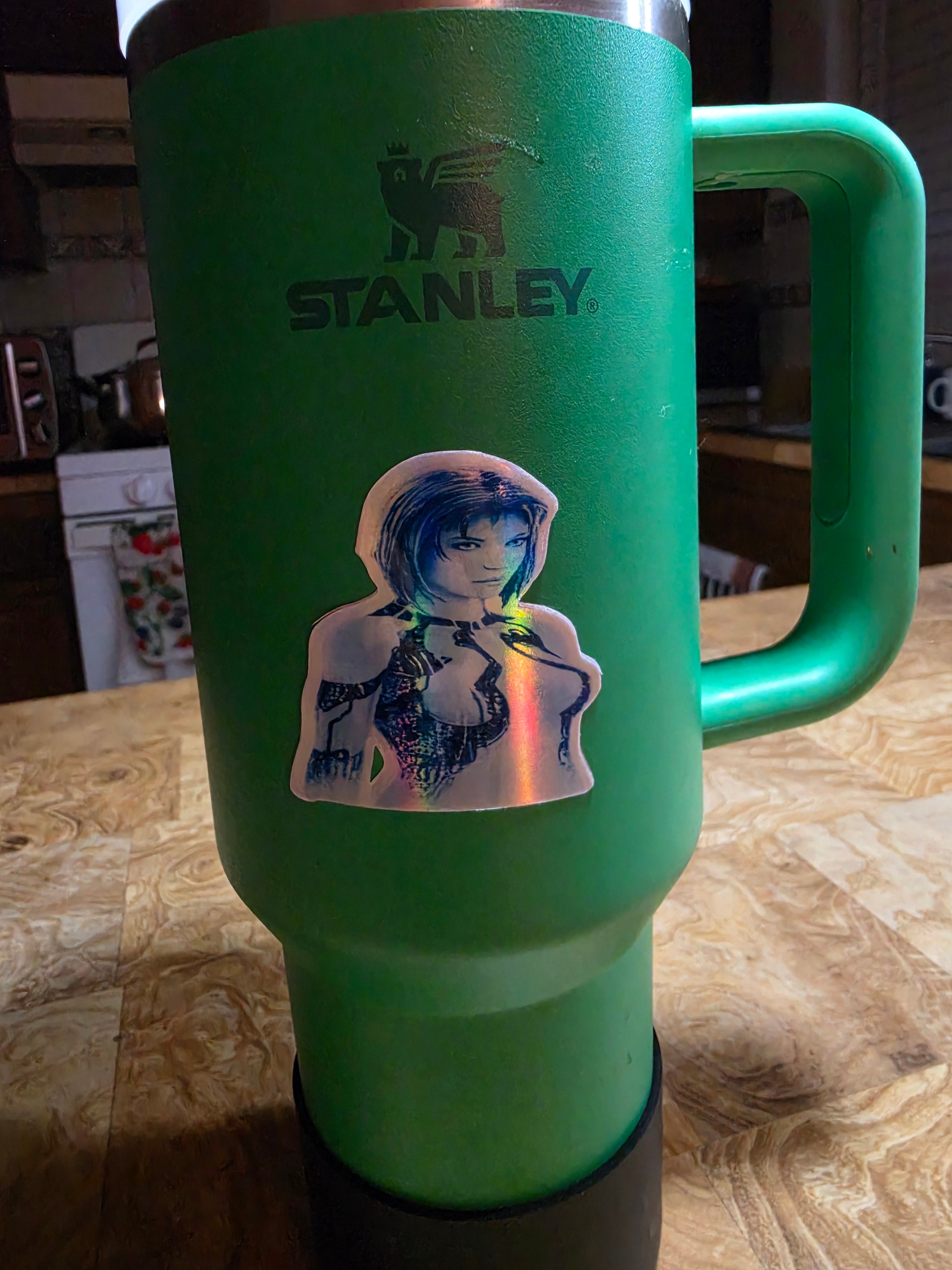 Holographic Halo inspired ai stickers