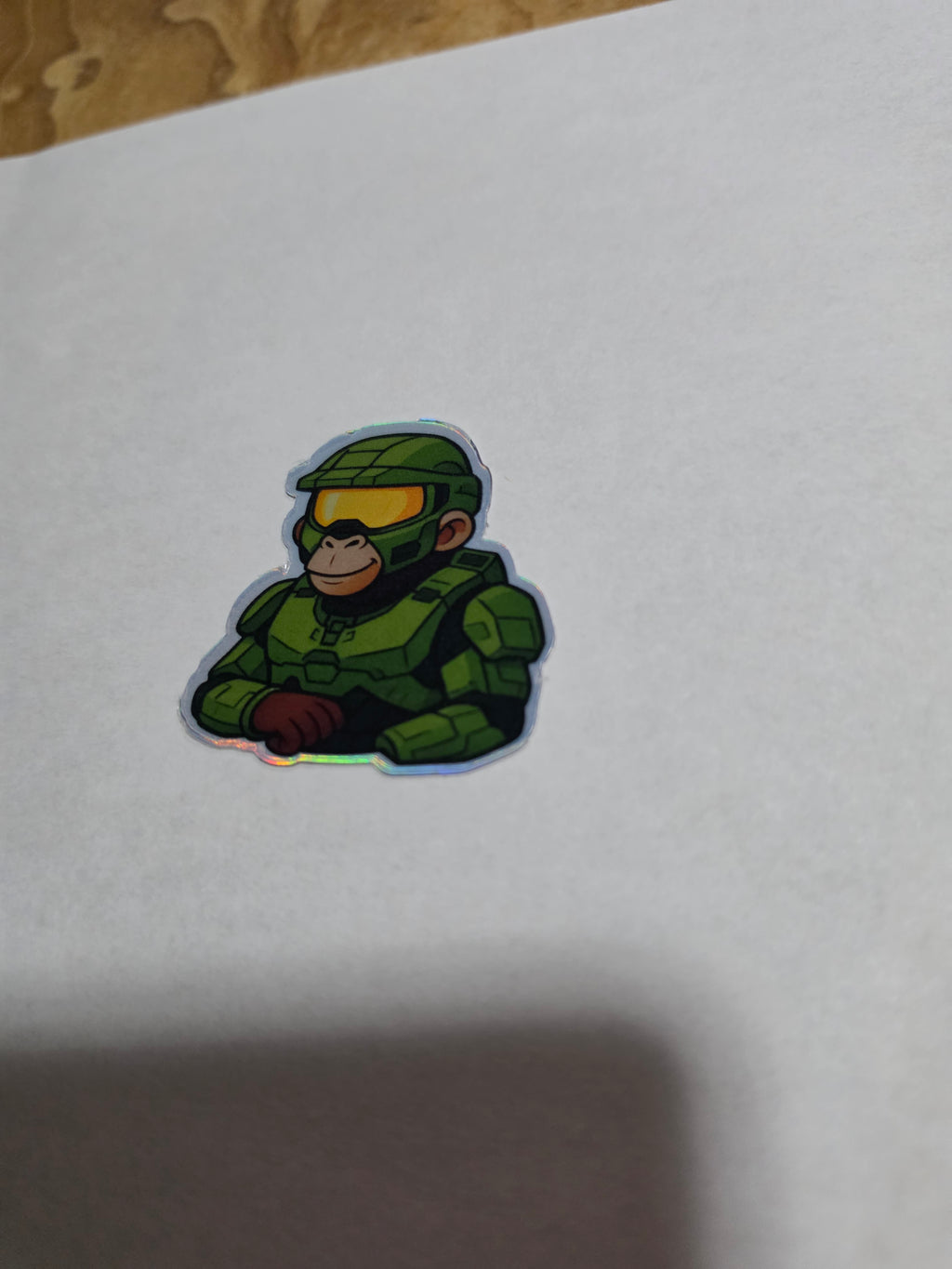 Halo inspired Monkey chief sticker Holographic