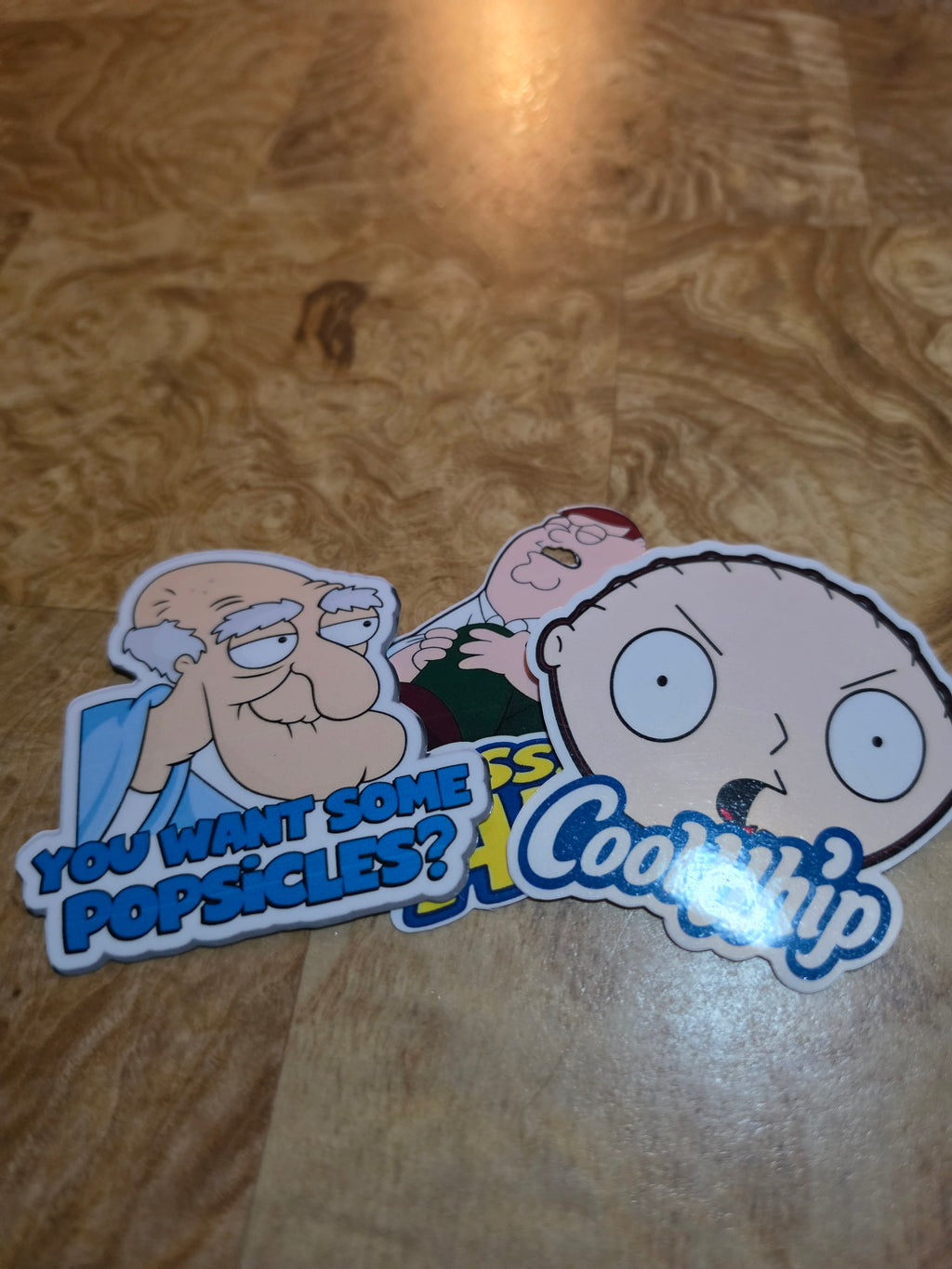 Familyguy inspired stickers pack of 3