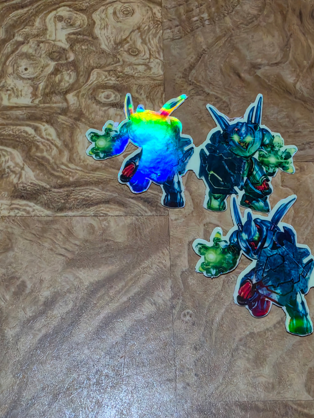 Glow in the Dark Holographic Halo hunter inspired stickers