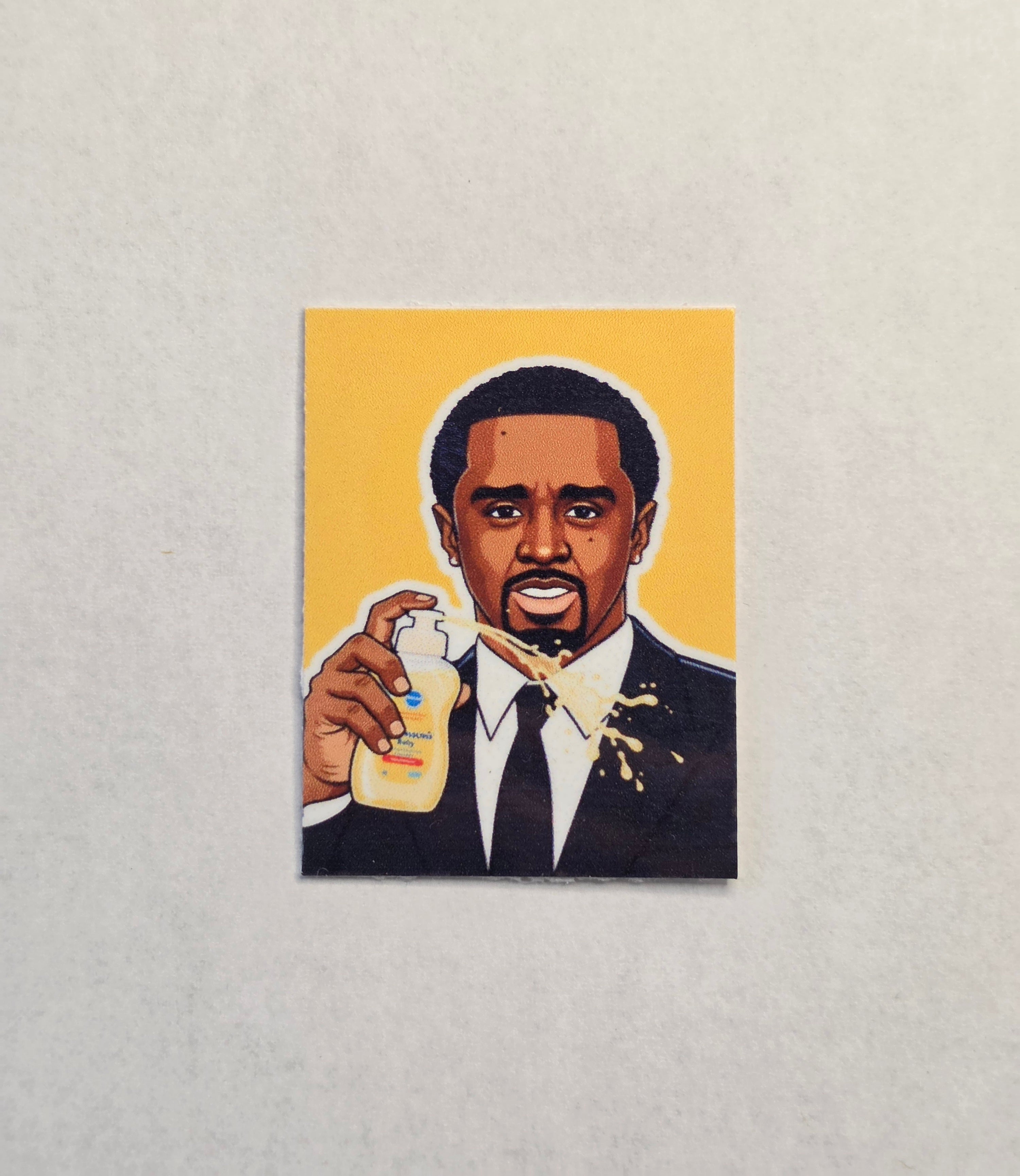Diddy inspired baby oil sticker