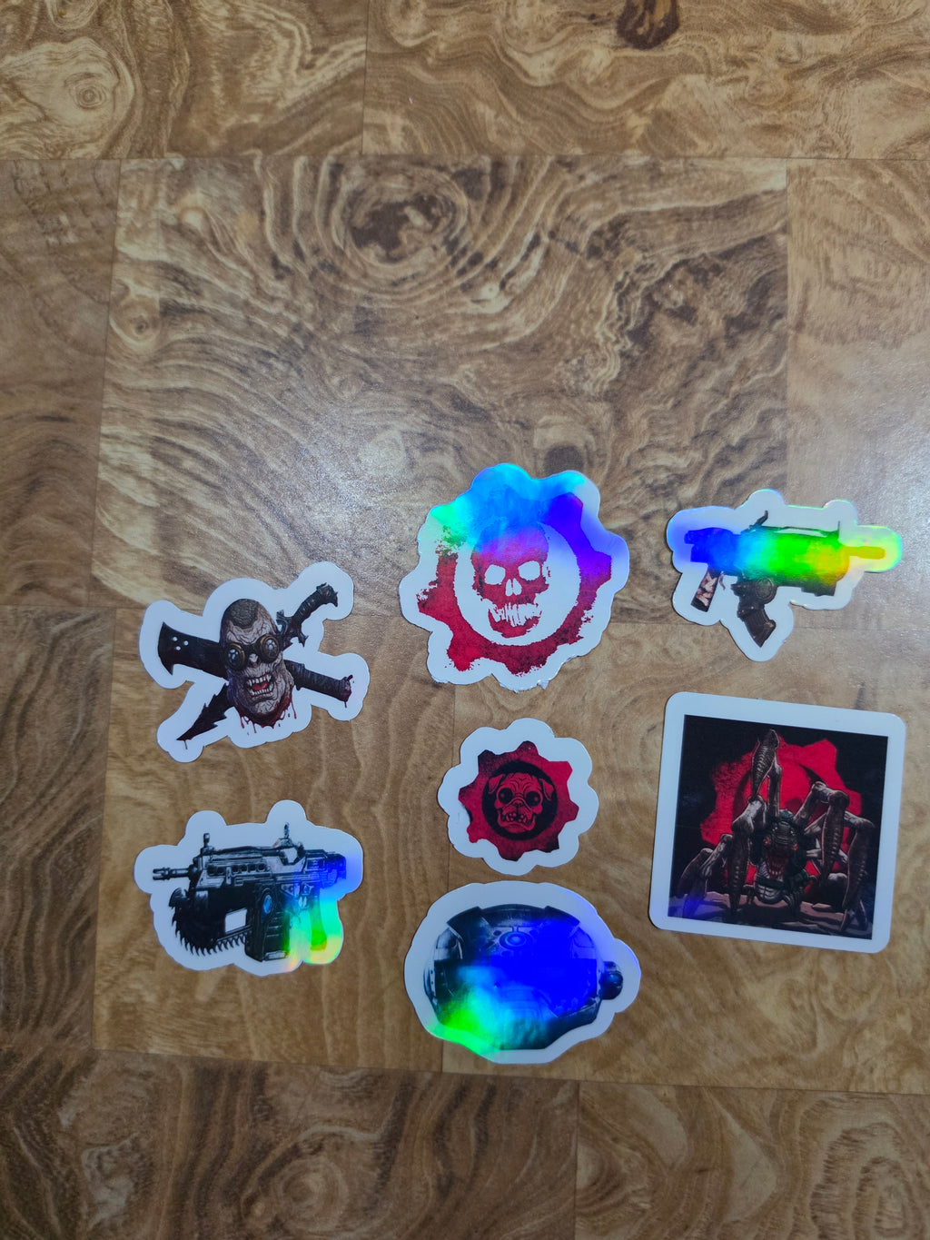 Gears Inspired Holographic pack of 6