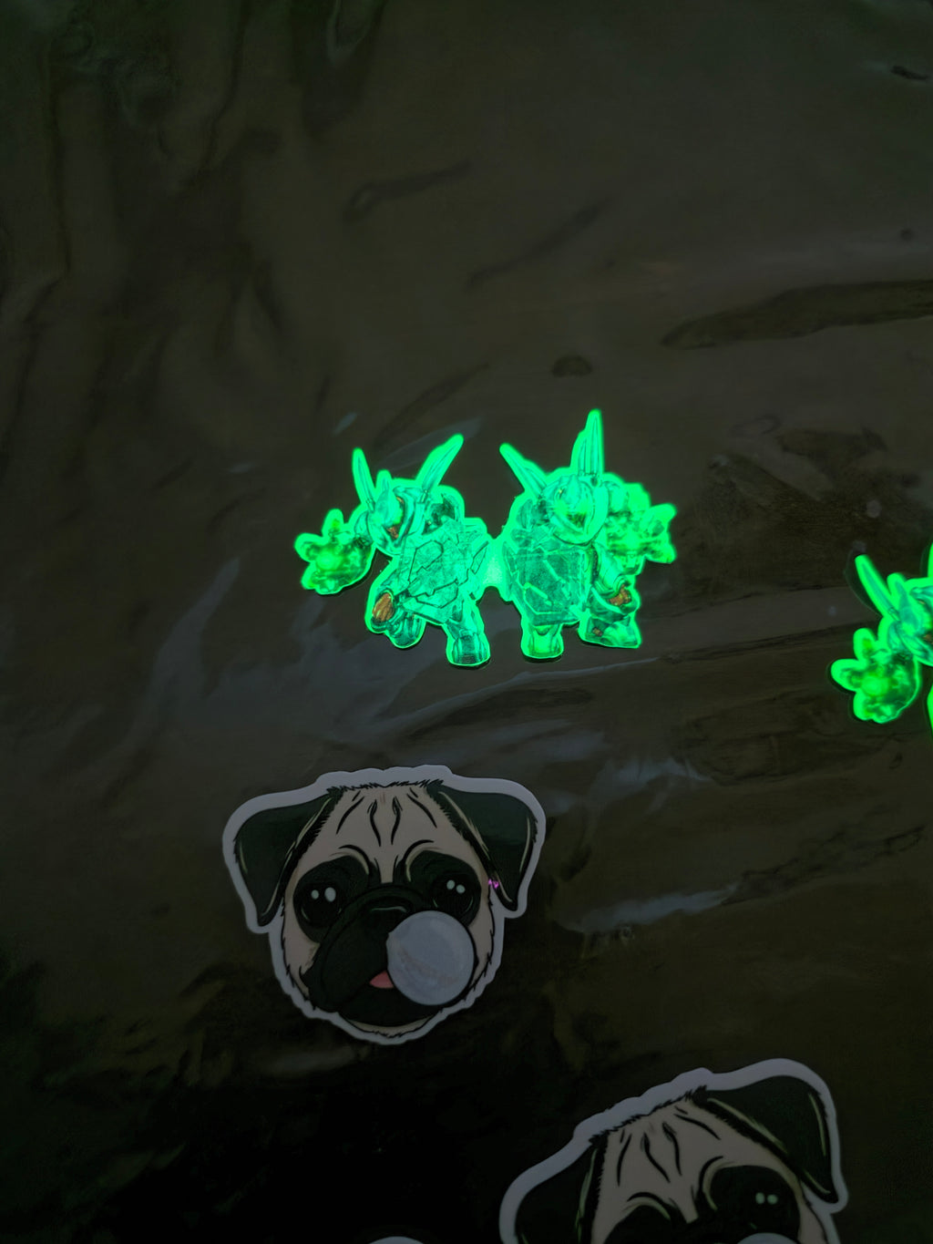 Glow in the Dark Holographic Halo hunter inspired stickers