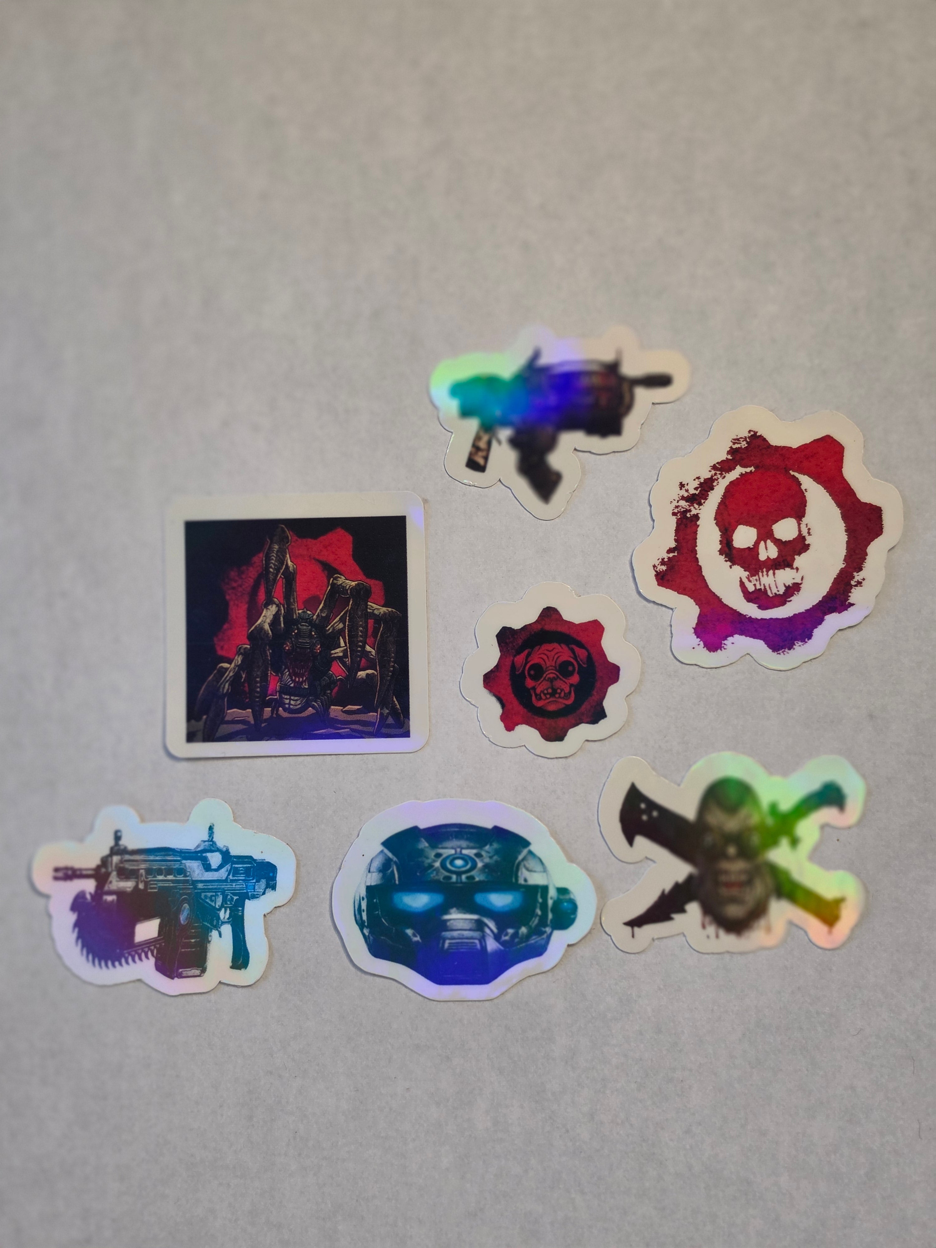 Gears Inspired Holographic pack of 6