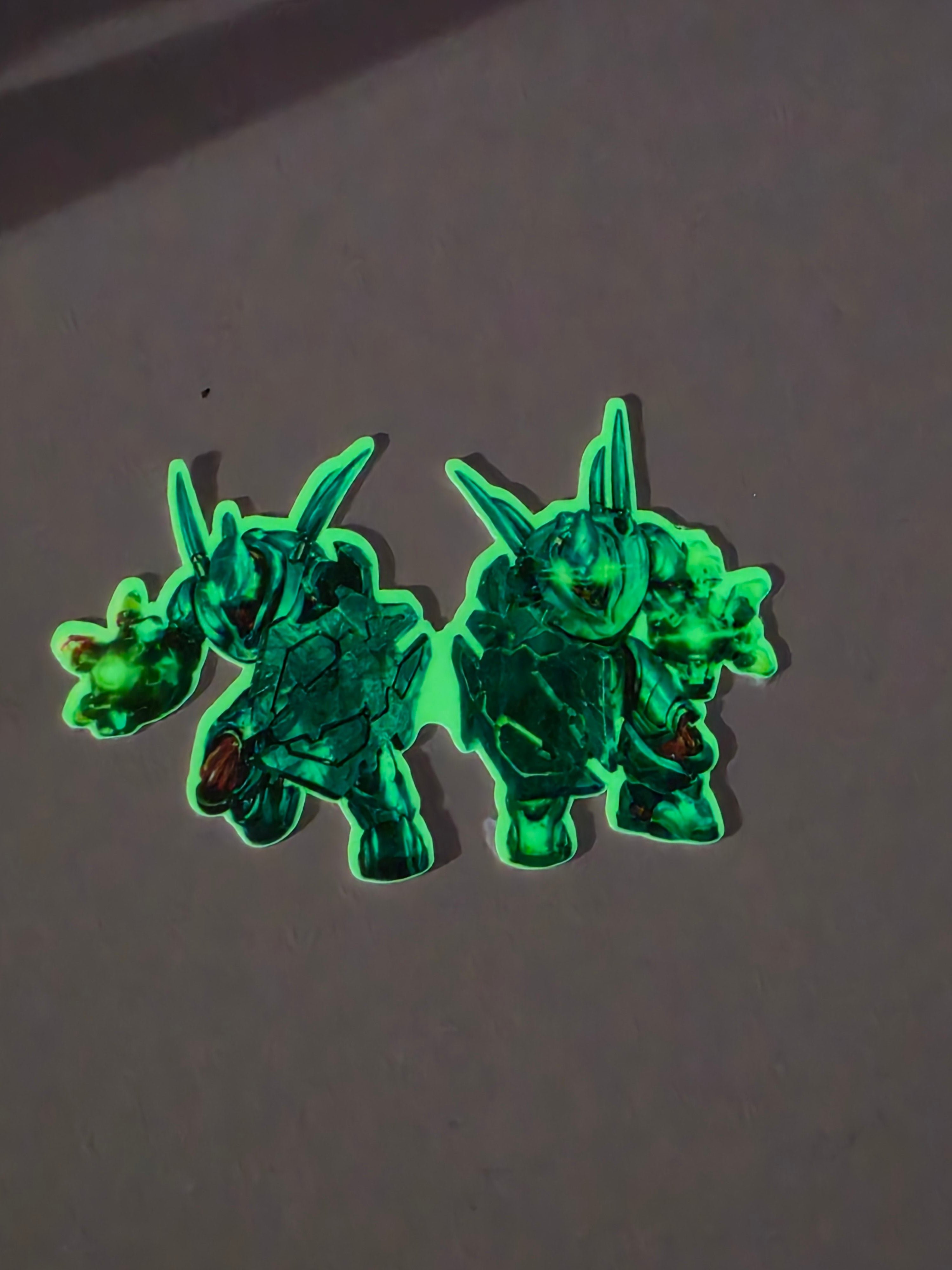 Glow in the Dark Holographic Halo hunter inspired stickers
